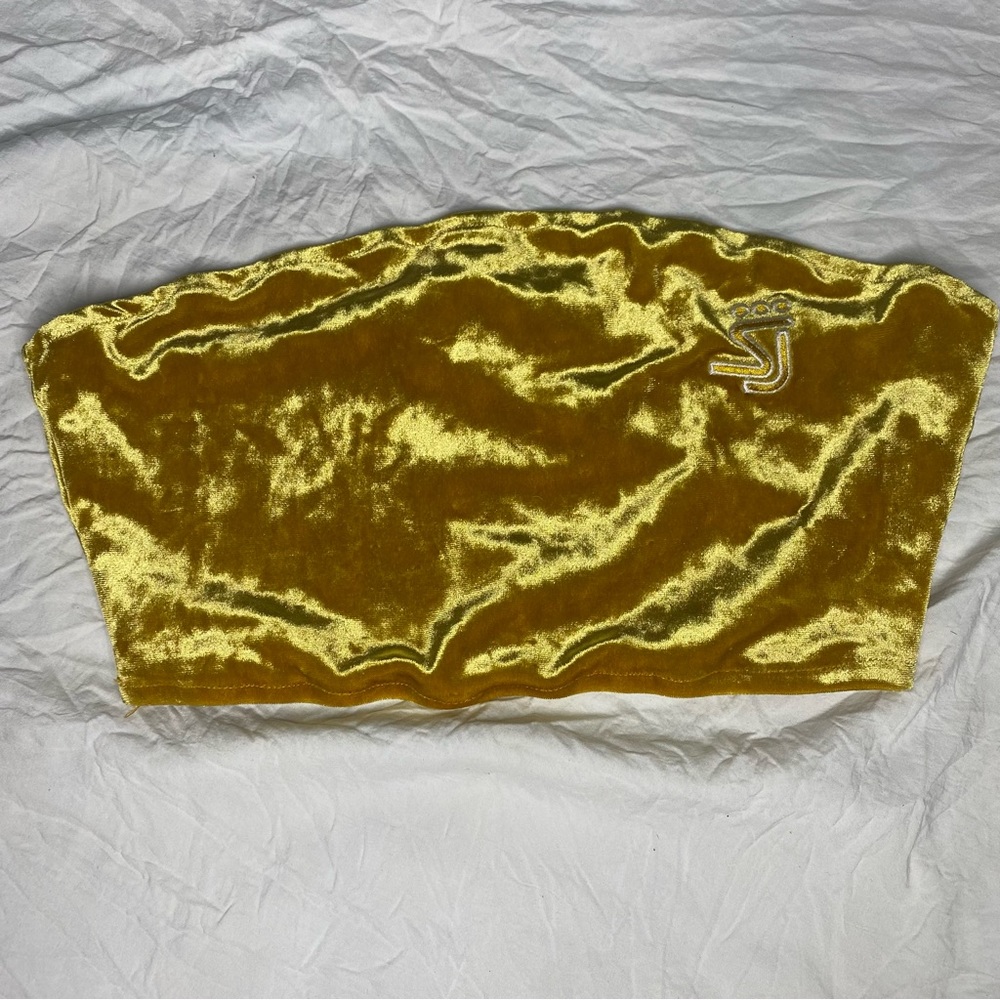 Shane Justin Crop Top Gold SZ MEDIUM